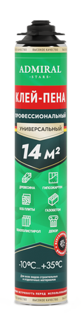 Клей пена универсальная профессиональная ADMIRAL 800гр/1000мл 1ящ/12шт - Адмирал - Оптовые поставки строительных материалов от производителя