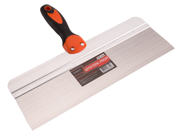 Шпатель фасад.нерж 350мм ADMIRAL двухкомп. ручка 1/10/60 - Адмирал - Оптовые поставки строительных материалов от производителя Шпатель фасад.нерж 350мм ADMIRAL двухкомп. ручка 1/10/60 - Адмирал - Оптовые поставки строительных материалов от производителя