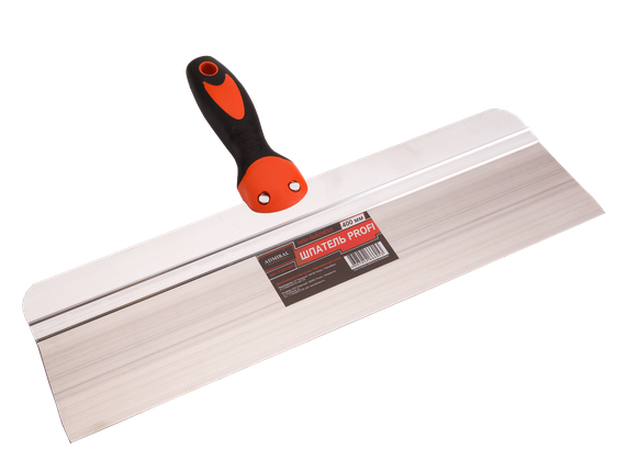 Шпатель фасад.нерж 400мм ADMIRAL двухкомп. ручка 1/10/60 - Адмирал - Оптовые поставки строительных материалов от производителя