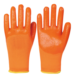 Перчатки утепленные оранжевый облив оранжевые синтетические "Артикул ПР-ПВ718"