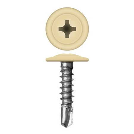 Саморез МЦСП 4,2 х 19мм RAL 1014 слоновая кость АДМИРАЛ ш.б. 500шт/ящ 5000шт - Адмирал - Оптовые поставки строительных материалов от производителя