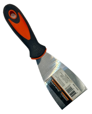 Шпатель фасад.нерж 080мм ADMIRAL двухкомп. ручка 1/12/120 - Адмирал - Оптовые поставки строительных материалов от производителя