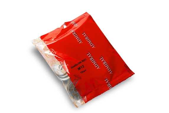 Шайба DIN 9021 М12 увелич Zn ADMIRAL фас. 10шт/(Вес~209гр)/1ящ=100уп - Адмирал - Оптовые поставки строительных материалов от производителя