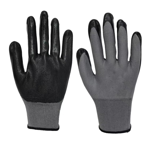Перчатки серые с черным обливом синт. ADMIRAL M-L (9-10) уп-12пар, ящ-300пар, Арт. ПР-Н402 - Адмирал - Оптовые поставки строительных материалов от производителя