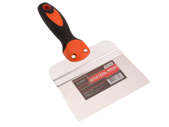 Шпатель фасад.нерж 150мм ADMIRAL двухкомп. ручка 1/12/120 - Адмирал - Оптовые поставки строительных материалов от производителя Шпатель фасад.нерж 150мм ADMIRAL двухкомп. ручка 1/12/120 - Адмирал - Оптовые поставки строительных материалов от производителя