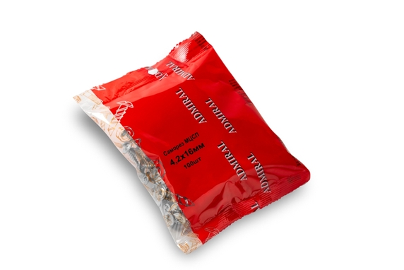 Саморез МЦСП 4,2 х 16мм ADMIRAL фас. 100шт/(Вес~132гр)/1ящ=120уп - Адмирал - Оптовые поставки строительных материалов от производителя