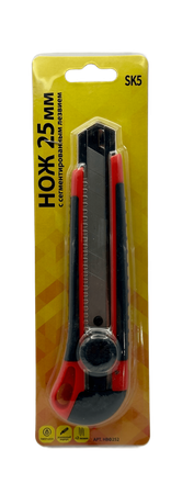 Нож 25мм усиленный корпус винтовой фиксатор + 2 лезвия ADMIRAL 1уп/48шт - Адмирал - Оптовые поставки строительных материалов от производителя