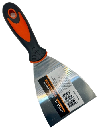 Шпатель фасад.нерж 100мм ADMIRAL двухкомп. ручка 1/12/120 - Адмирал - Оптовые поставки строительных материалов от производителя